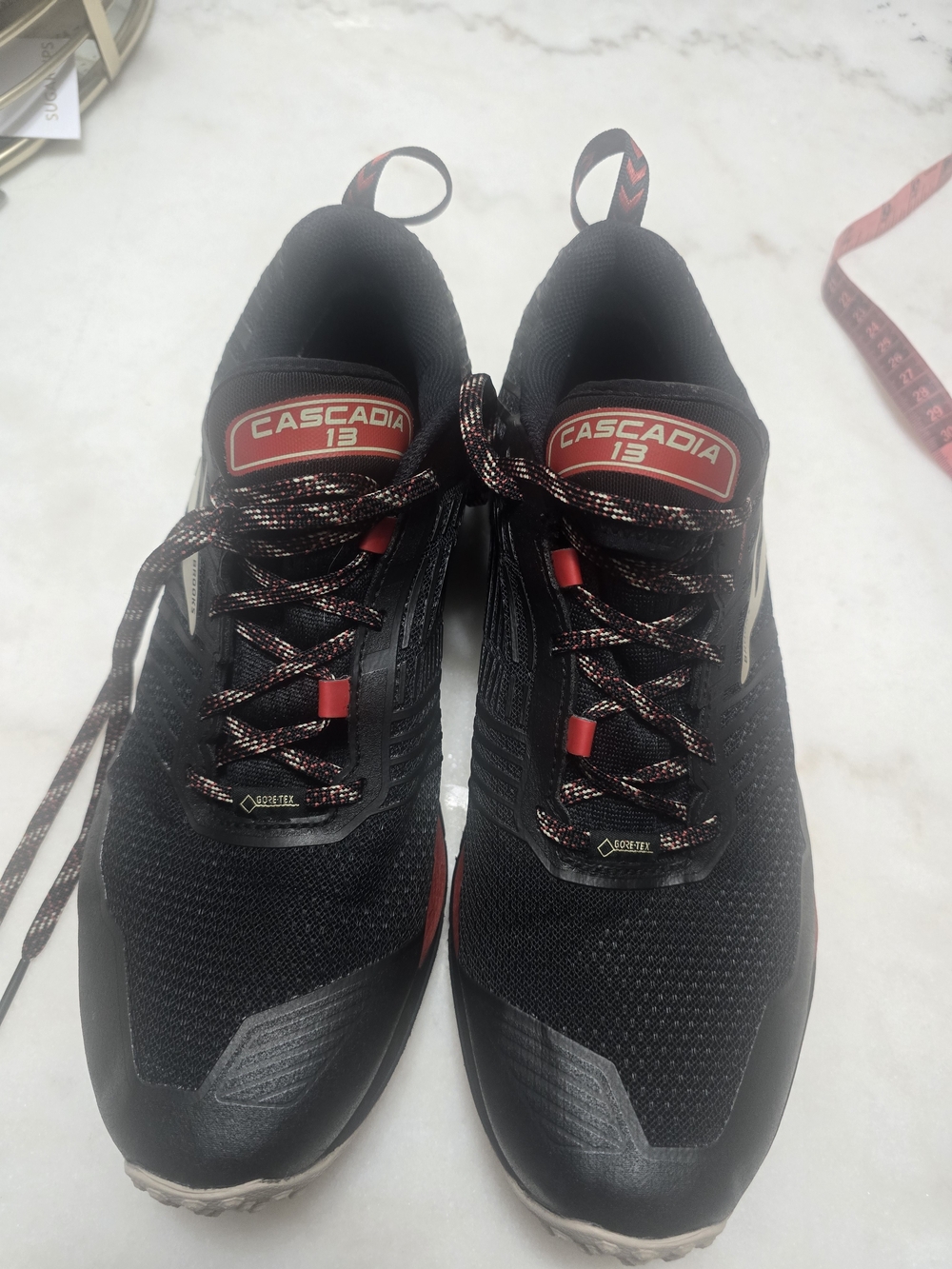 Brooks Black and Red Men's Trail Sneakers